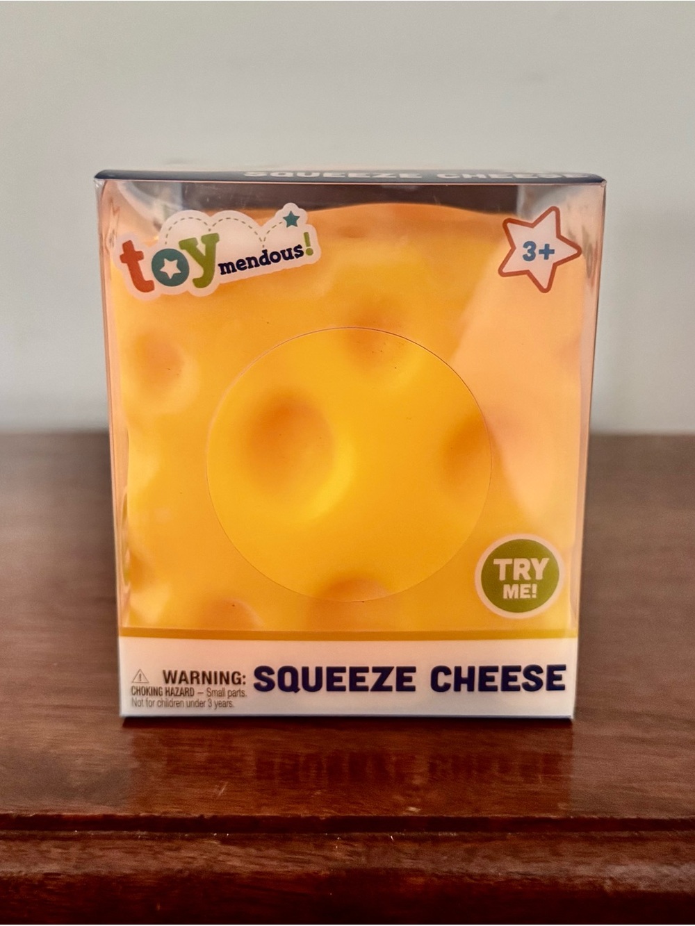 Toymendous Squeeze Cheese Squishy Stress Toy Viral TikTok NWT -FAST SHIPPING